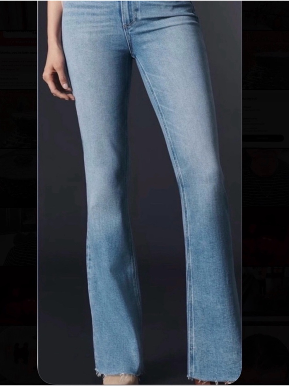 PAIGE Laurel Canyon High-Rise Bootcut medium blue jeans 25